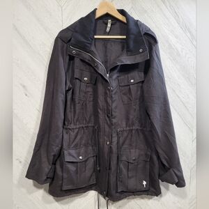 RDS Ladies Black Utility Jacket with Multiple Pockets